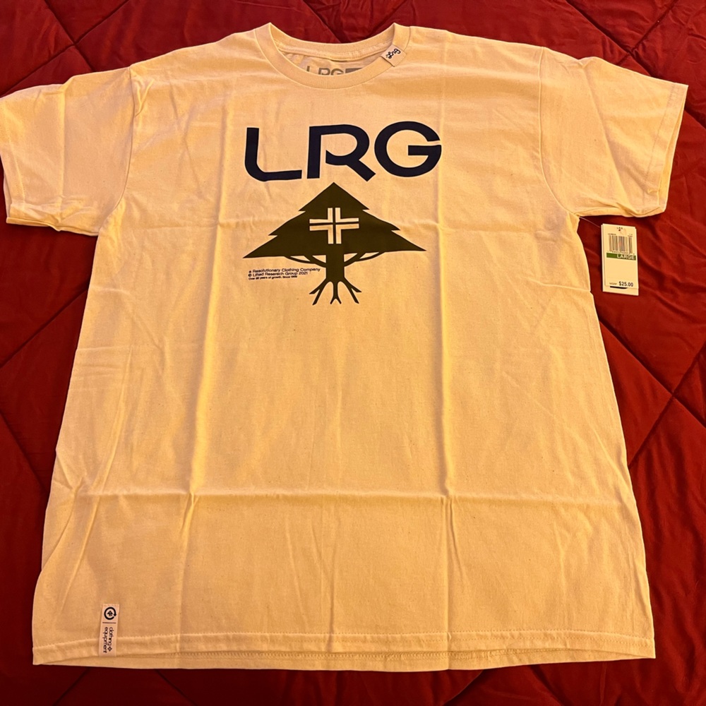 LRG. Lifted Research Group T-Shirt Size L NWT Cream